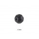 Glazen kraal - Zwart - 6 mm