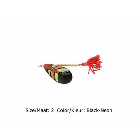 Ondex - Classic Spinner - Maat 2 - Kleur - Black-Neon