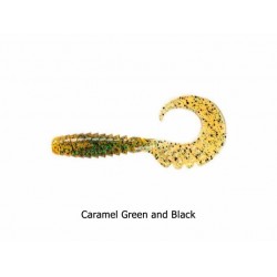 FishUp - Fancy Grub 1 Inch - Caramel Green And Black