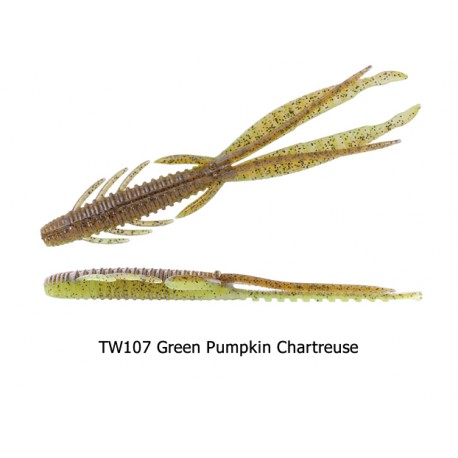 O.S.P - DoLiveShrimp 3 Inch - TW107 - Green Pumpkin Chartreuse